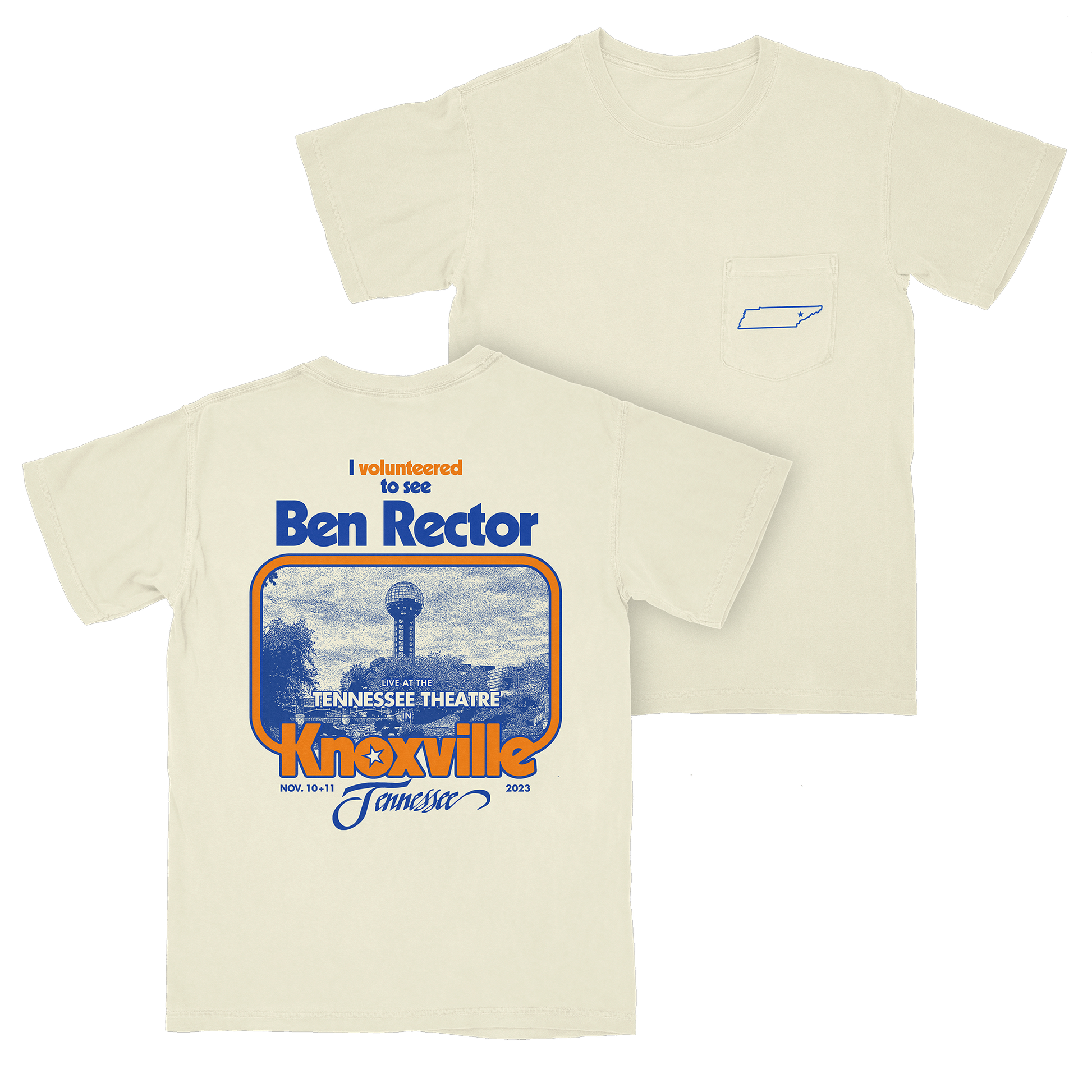 Ben Rector Tennessee Theater Tee front and back